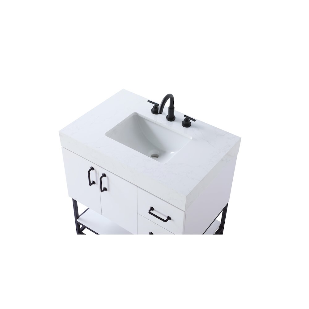 32 inch Single Bathroom Vanity in White