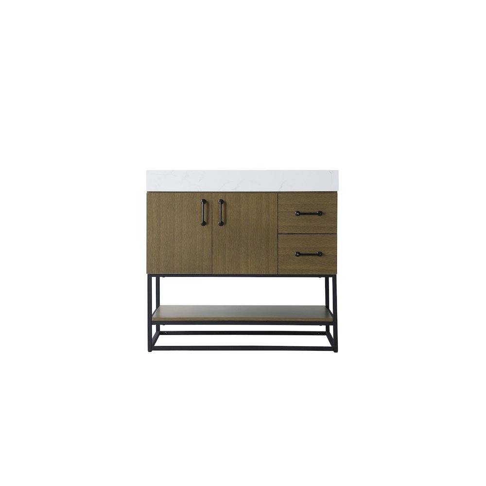 36 inch Single Bathroom Vanity in Chestnut Brown