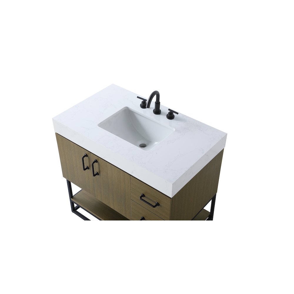 36 inch Single Bathroom Vanity in Chestnut Brown