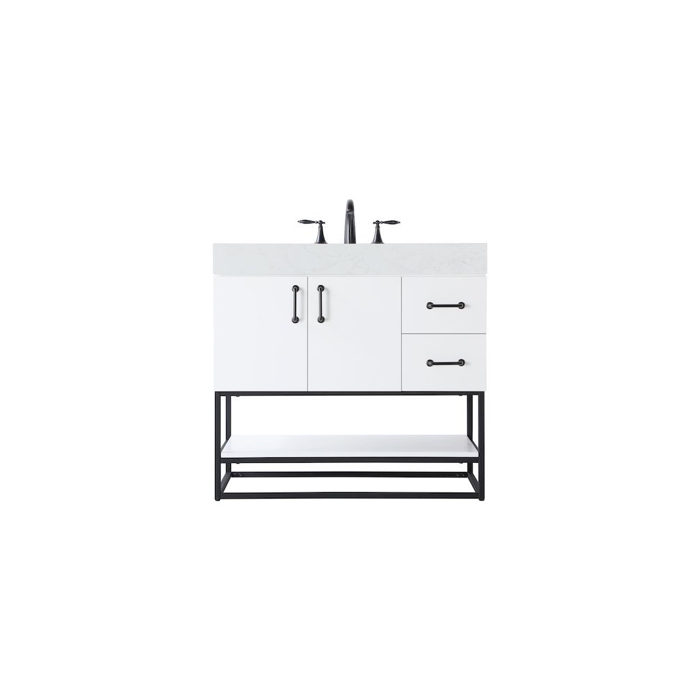 36 inch Single Bathroom Vanity in White