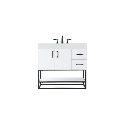 36 inch Single Bathroom Vanity in White