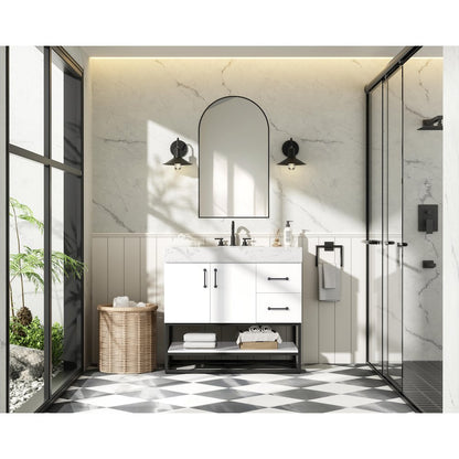 36 inch Single Bathroom Vanity in White