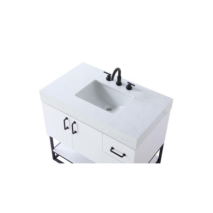 36 inch Single Bathroom Vanity in White