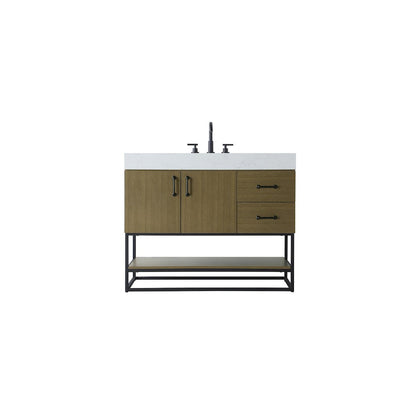 42 inch Single Bathroom Vanity in Chestnut Brown