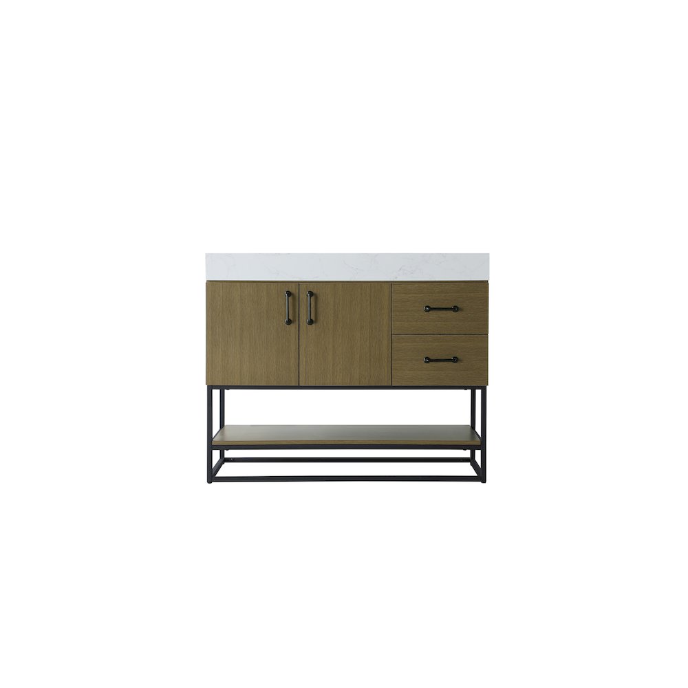 42 inch Single Bathroom Vanity in Chestnut Brown