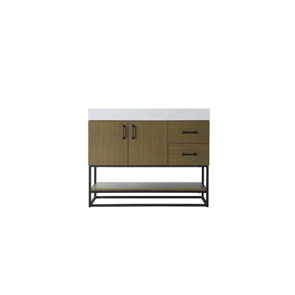 42 inch Single Bathroom Vanity in Chestnut Brown