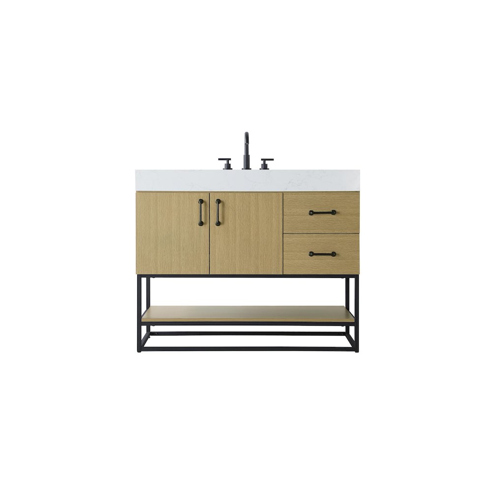42 inch Single Bathroom Vanity in  Honey Brown