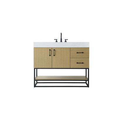 42 inch Single Bathroom Vanity in  Honey Brown