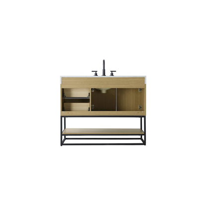 42 inch Single Bathroom Vanity in  Honey Brown