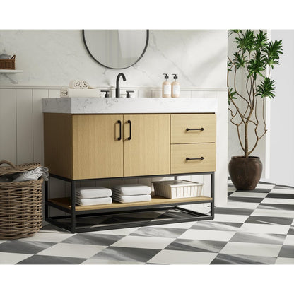 42 inch Single Bathroom Vanity in  Honey Brown