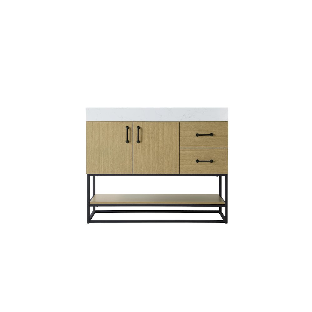 42 inch Single Bathroom Vanity in  Honey Brown