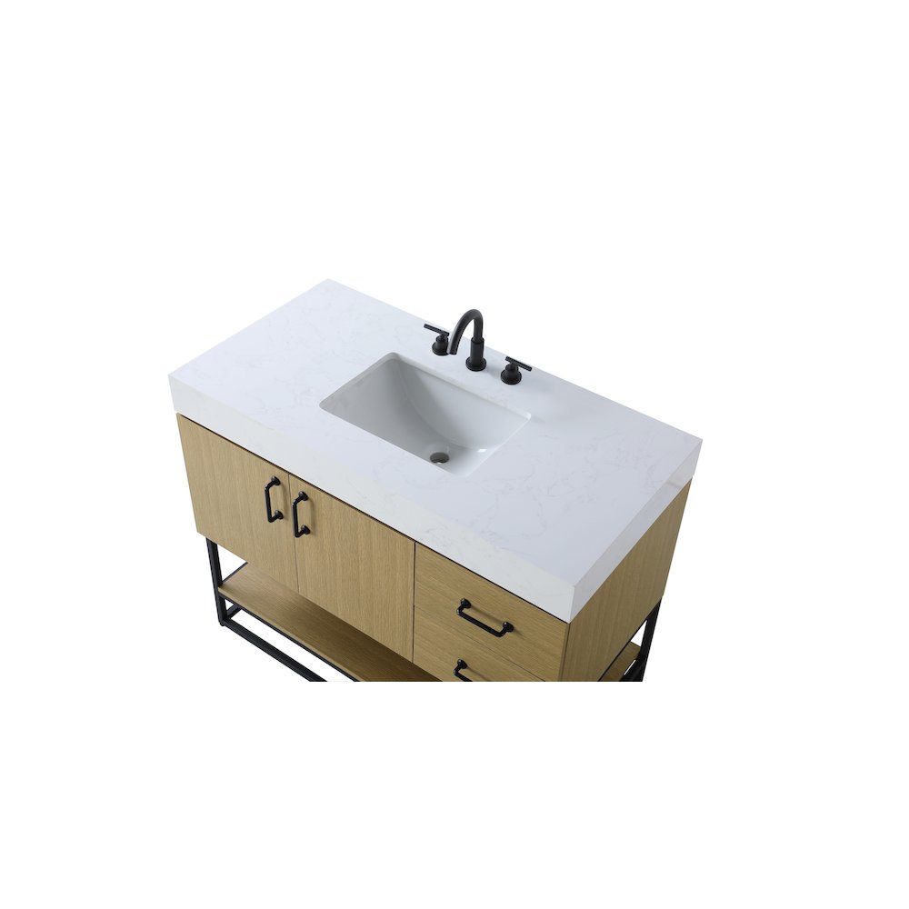 42 inch Single Bathroom Vanity in  Honey Brown