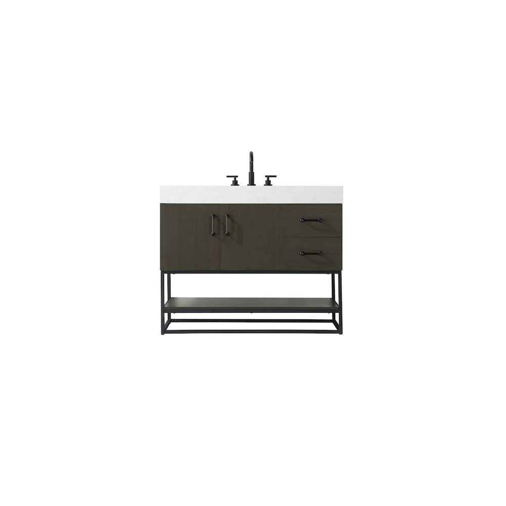 42 inch Single Bathroom Vanity in Mocha Brown