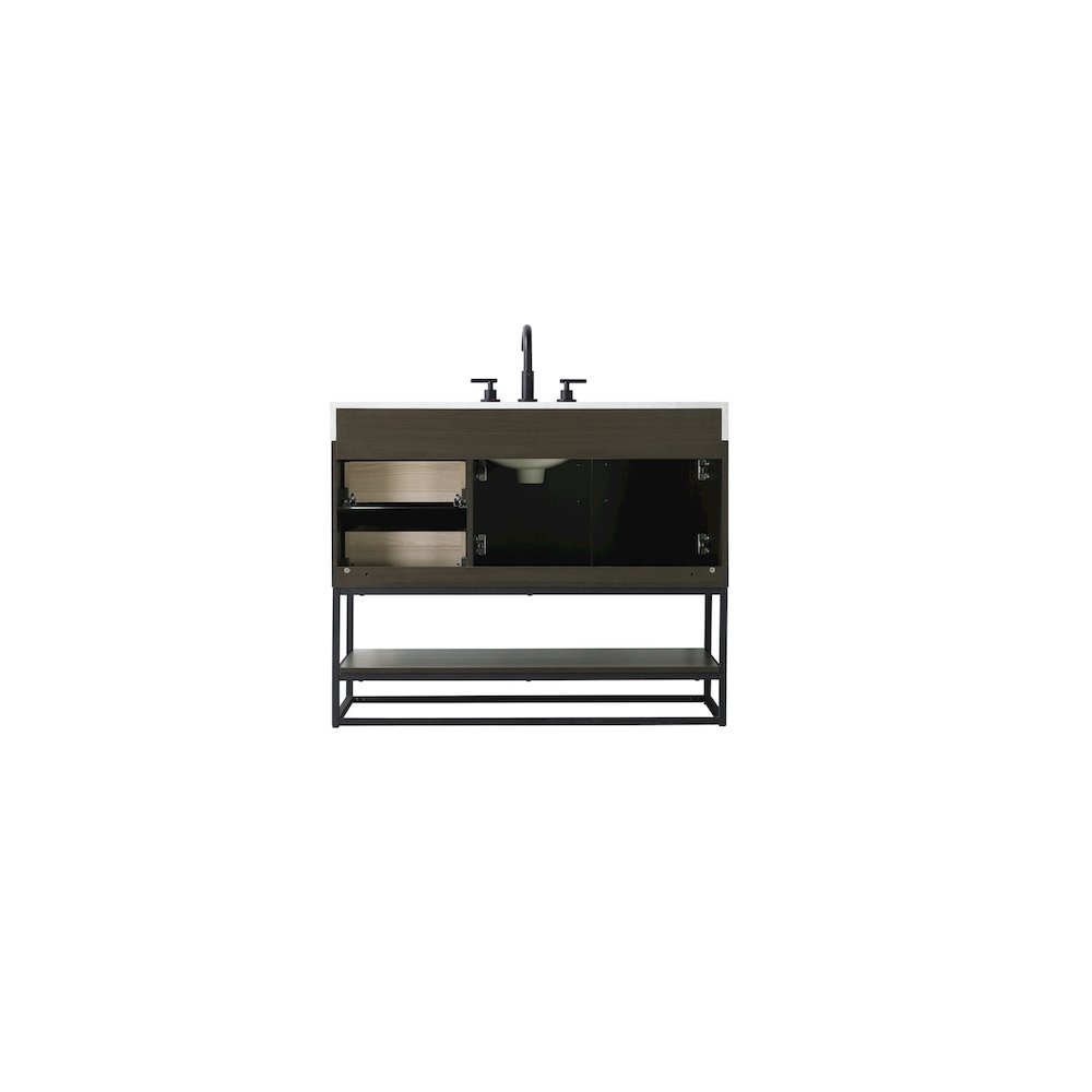 42 inch Single Bathroom Vanity in Mocha Brown