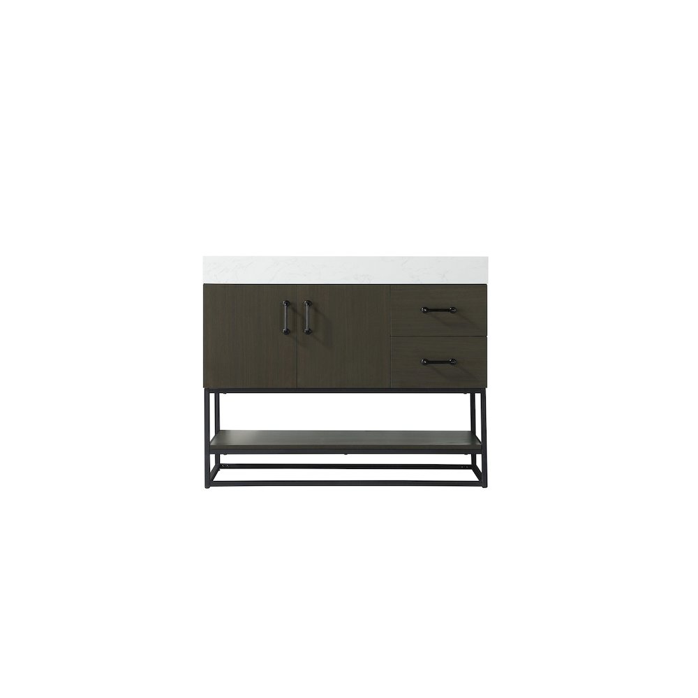 42 inch Single Bathroom Vanity in Mocha Brown