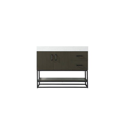 42 inch Single Bathroom Vanity in Mocha Brown