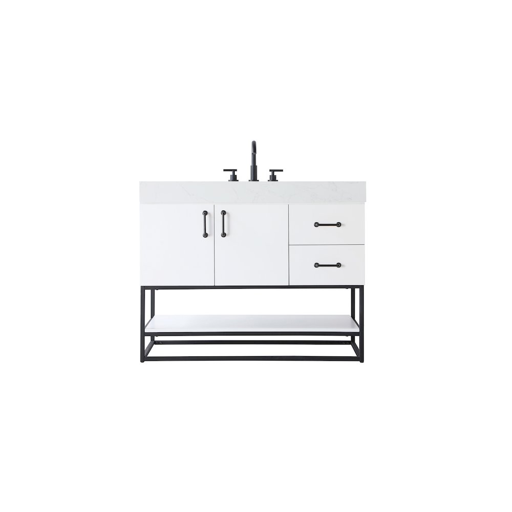42 inch Single Bathroom Vanity in White