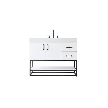 42 inch Single Bathroom Vanity in White