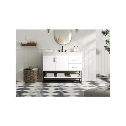 42 inch Single Bathroom Vanity in White