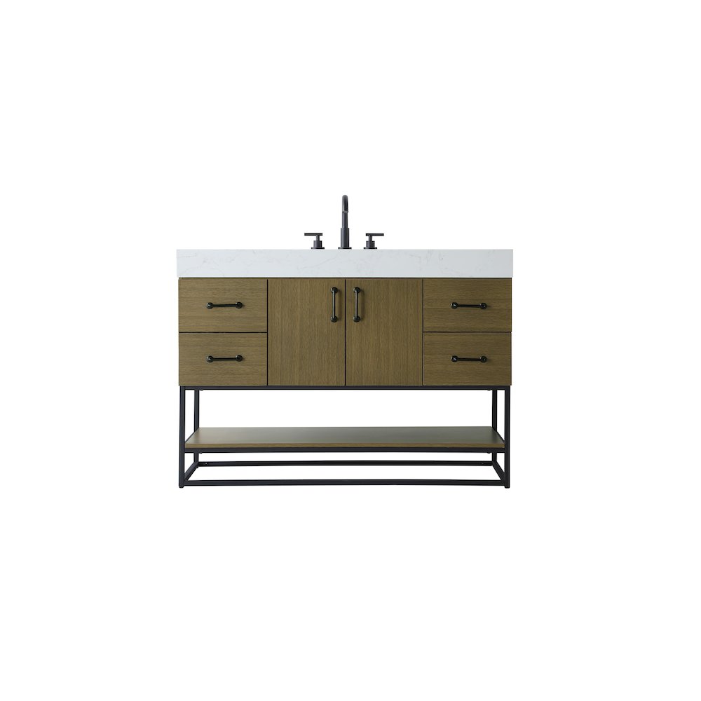48 inch Single Bathroom Vanity in Chestnut Brown