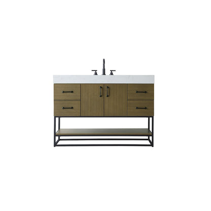 48 inch Single Bathroom Vanity in Chestnut Brown