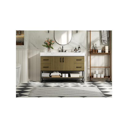 48 inch Single Bathroom Vanity in Chestnut Brown
