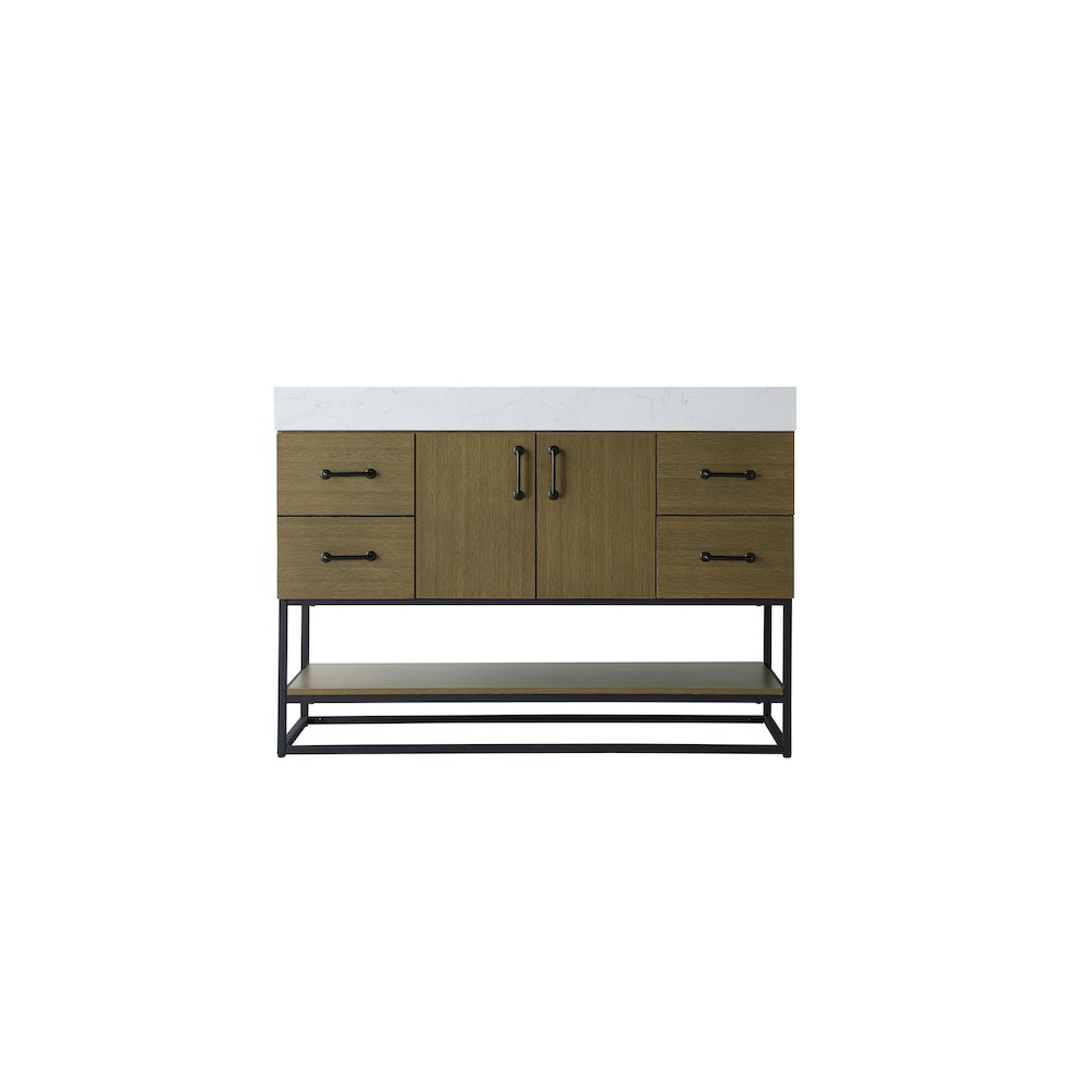 48 inch Single Bathroom Vanity in Chestnut Brown
