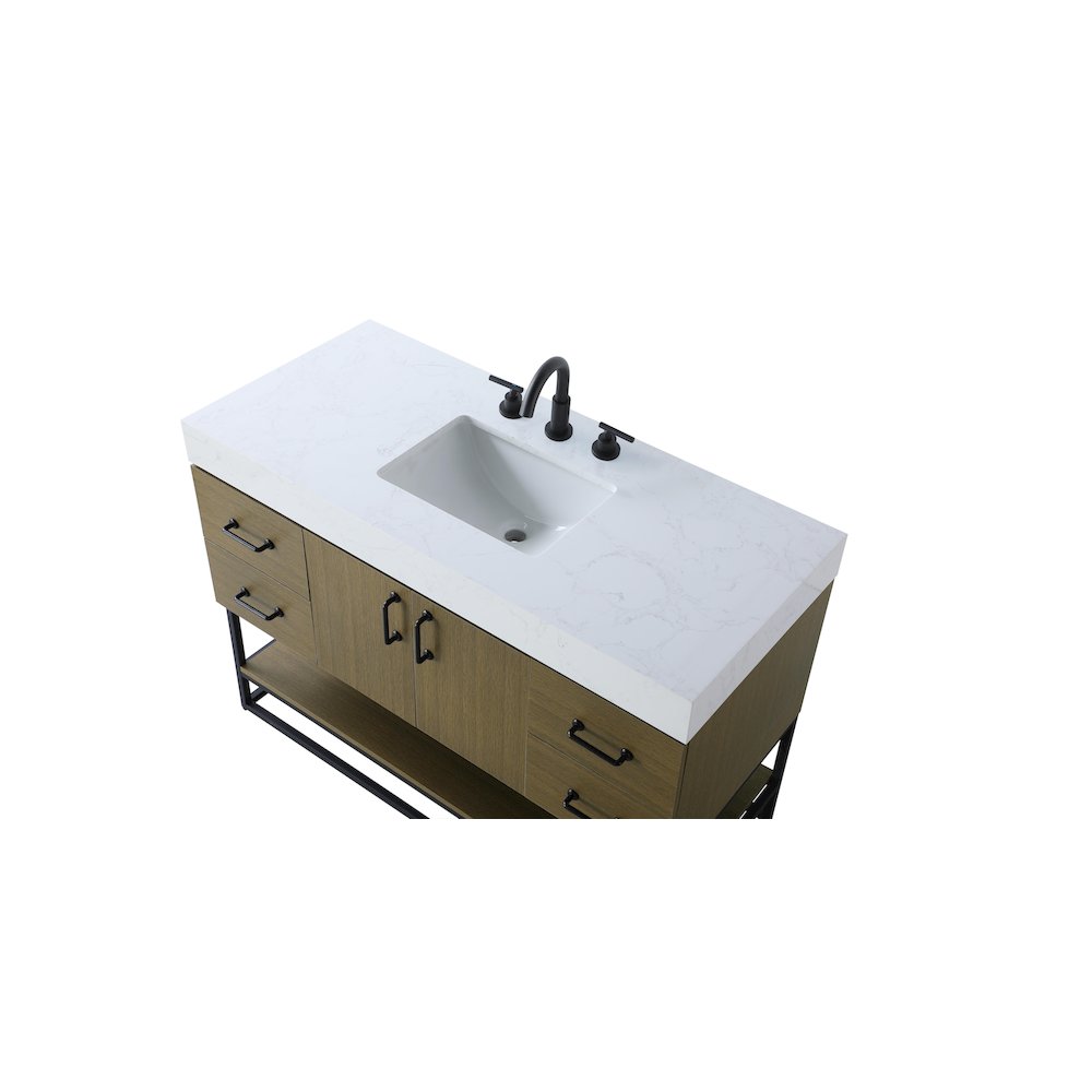 48 inch Single Bathroom Vanity in Chestnut Brown
