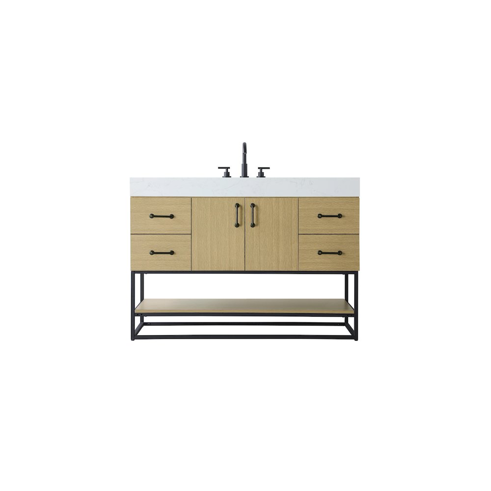 48 inch Single Bathroom Vanity in  Honey Brown