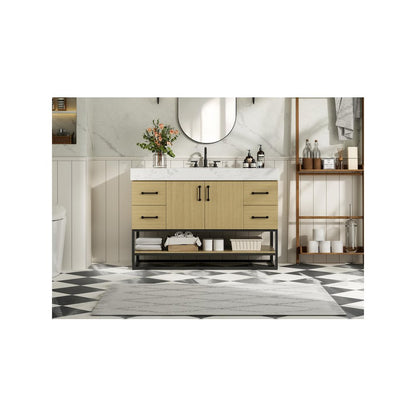48 inch Single Bathroom Vanity in  Honey Brown