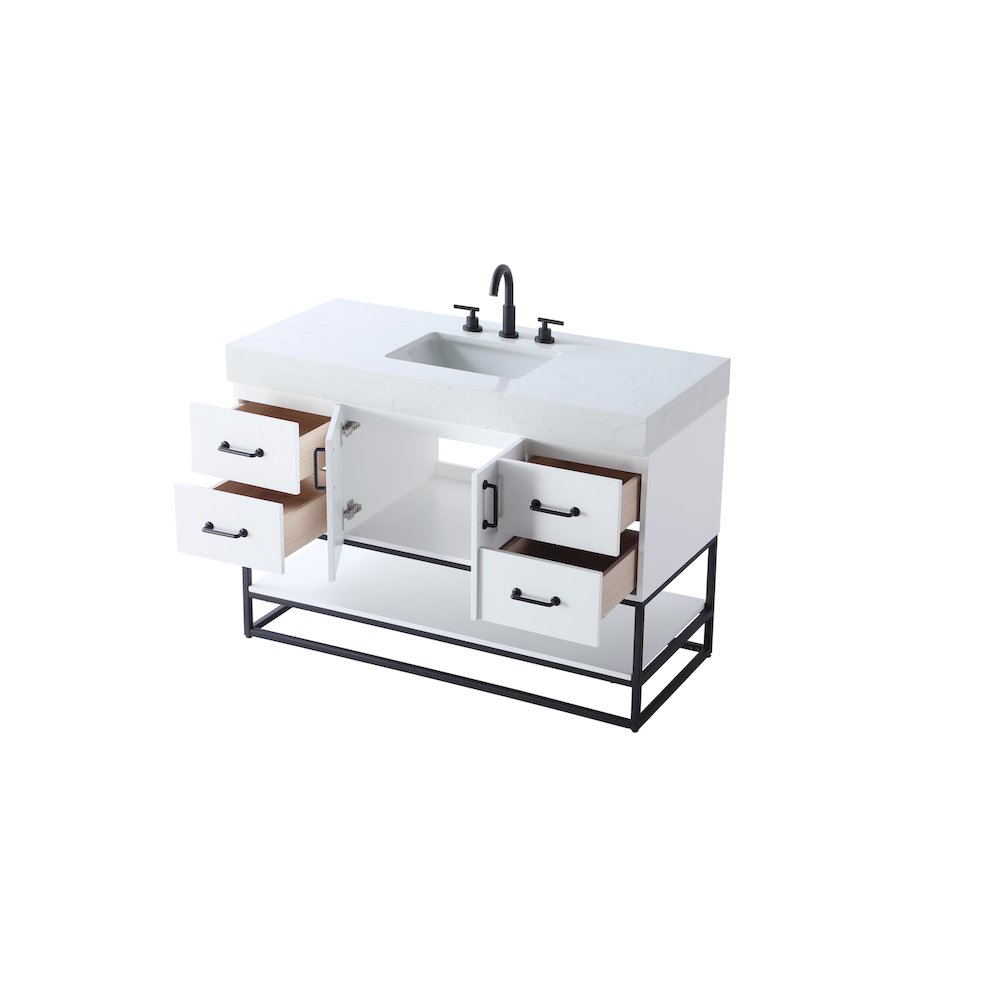48 inch Single Bathroom Vanity in White