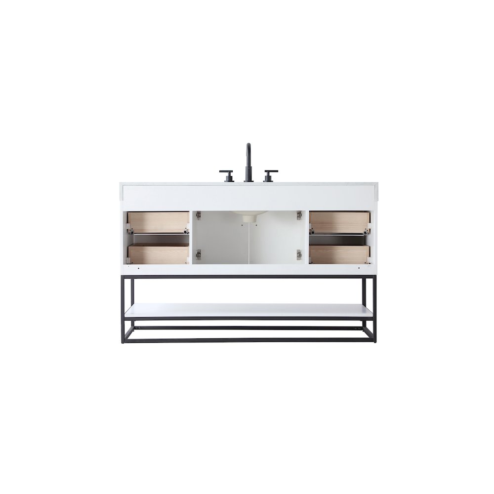 54 inch Single Bathroom Vanity in White
