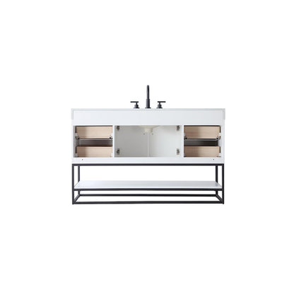 54 inch Single Bathroom Vanity in White