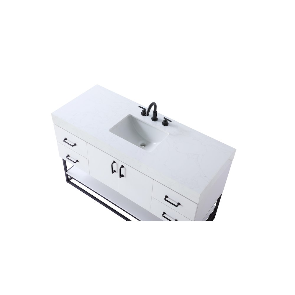 54 inch Single Bathroom Vanity in White