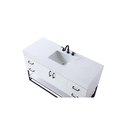 54 inch Single Bathroom Vanity in White