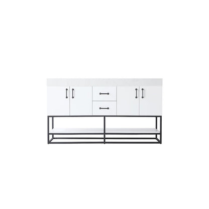 60 inch Double Bathroom Vanity in White