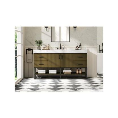 60 inch Single Bathroom Vanity in Chestnut Brown