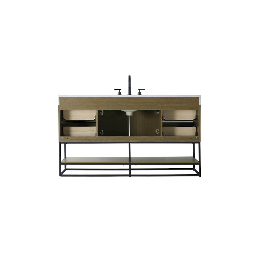 60 inch Single Bathroom Vanity in Chestnut Brown