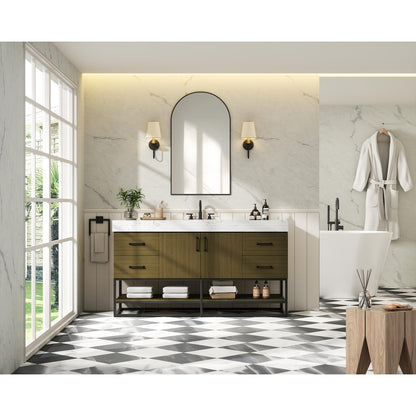60 inch Single Bathroom Vanity in Chestnut Brown