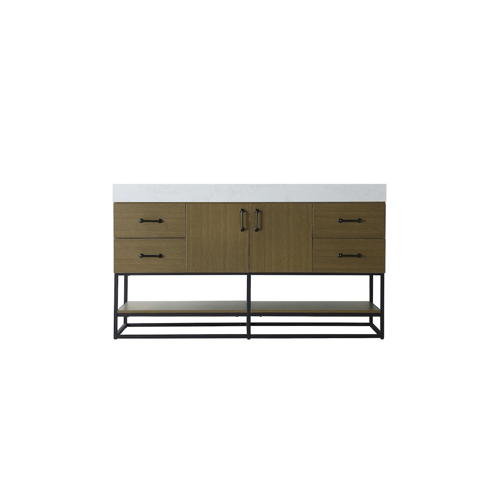 60 inch Single Bathroom Vanity in Chestnut Brown
