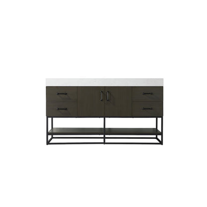 60 inch Single Bathroom Vanity in Mocha Brown
