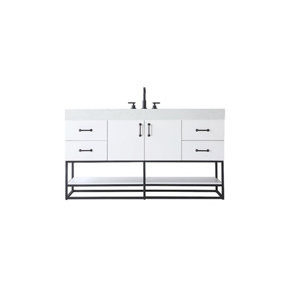 60 inch Single Bathroom Vanity in White