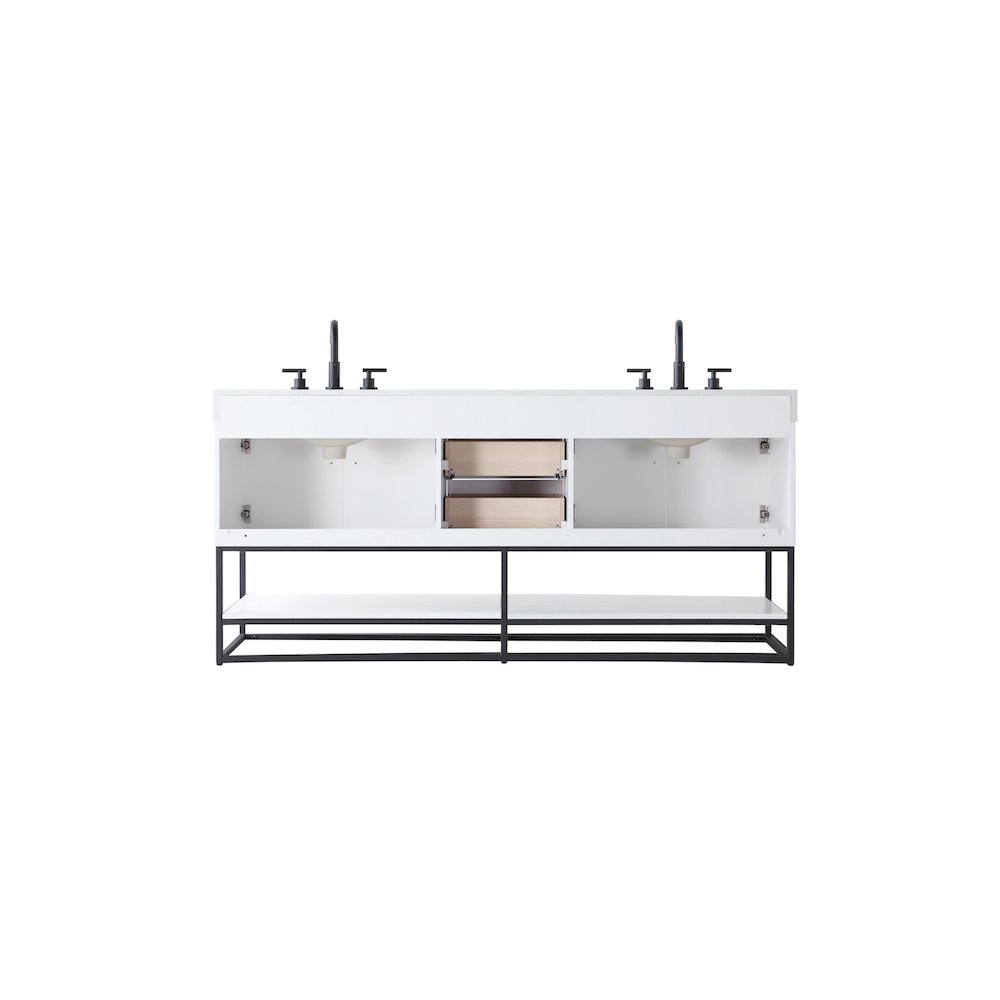 72 inch Double Bathroom Vanity in White