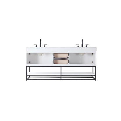 72 inch Double Bathroom Vanity in White