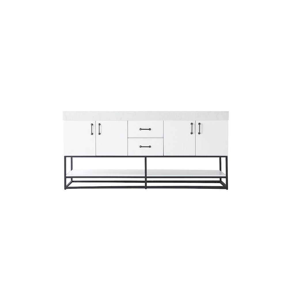 72 inch Double Bathroom Vanity in White