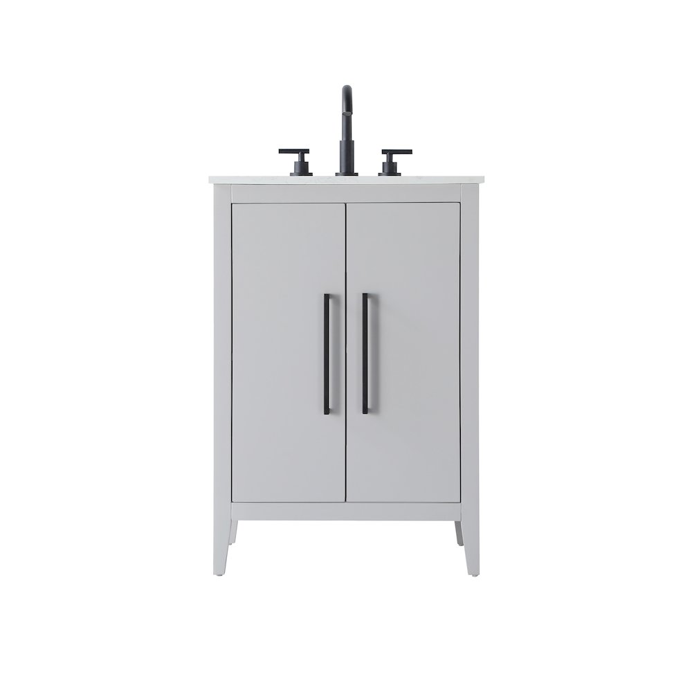 24 Inch Single Bathroom Vanity In Grey