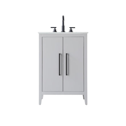 24 Inch Single Bathroom Vanity In Grey