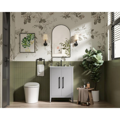 24 Inch Single Bathroom Vanity In Grey