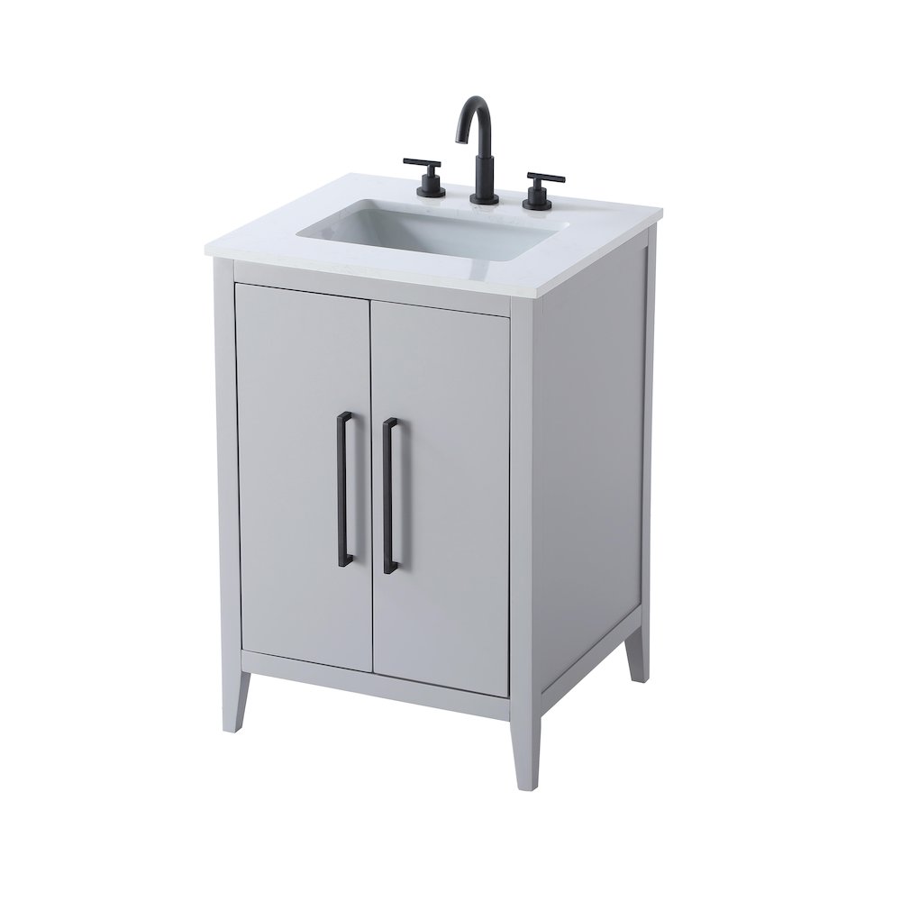 24 Inch Single Bathroom Vanity In Grey
