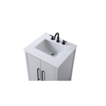 24 Inch Single Bathroom Vanity In Grey